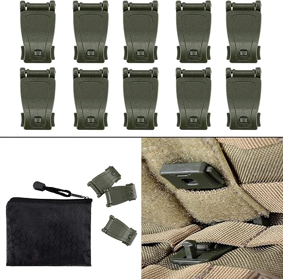 BOOSTEADY Multipurpose MOLLE Clip Tactical Strap Management Tool Web Dominator Buckle for Tactical Bag, Backpack