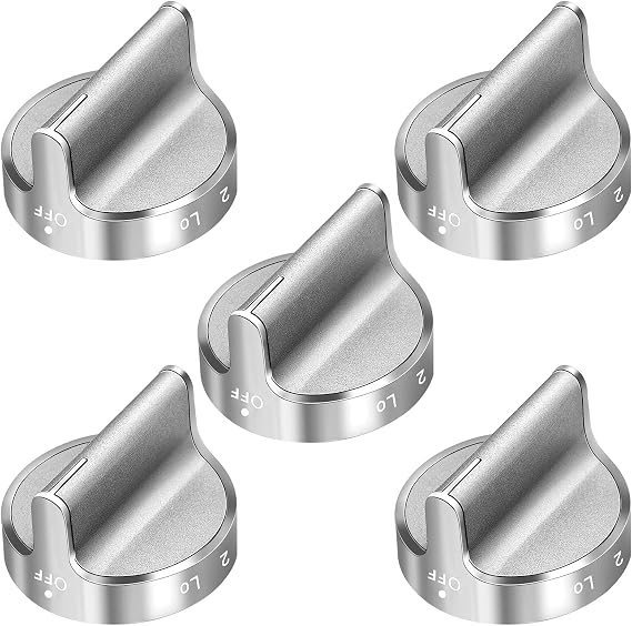 Beaquicy 2026 Upgraded W10766544 Gas Stove Knobs 5 Pack Burner Control Knobs Replacement for Whirlpool Range WFG540H0ES0 and Replaces W10430807 W10676228 4248219 AP5958476 PS10067059