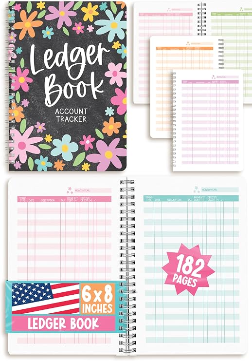 Accounting Ledger Book for Small Business and Personal Use - Budget Ledger Books for Bookkeeping, Expense Tracker Notebook, Bookkeeping Record Book, Receipt and Account Ledgers Books