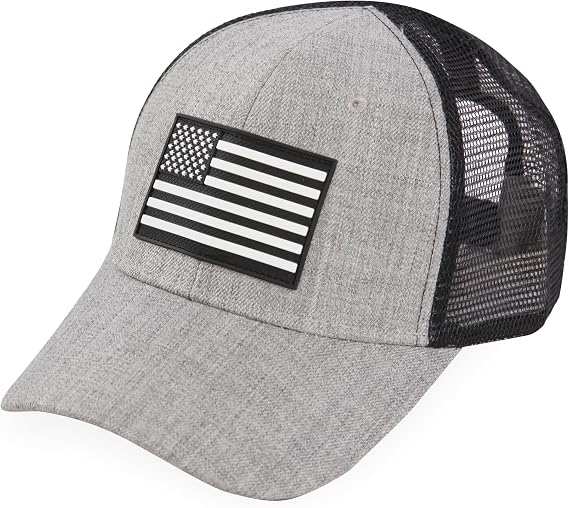 HIGHLAND TACTICAL Men's American Flag Velcro - Soft Mesh
