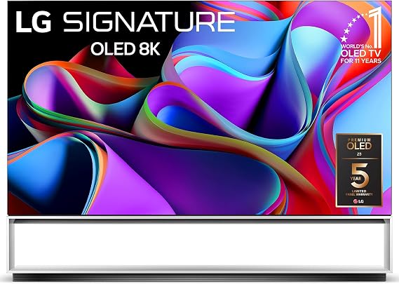 LG Signature 88-Inch Class OLED Z3 Smart TV 8K Processor Flat Screen with Magic Remote AI-Powered with Alexa Built-in (OLED88Z3PUA, 2024)