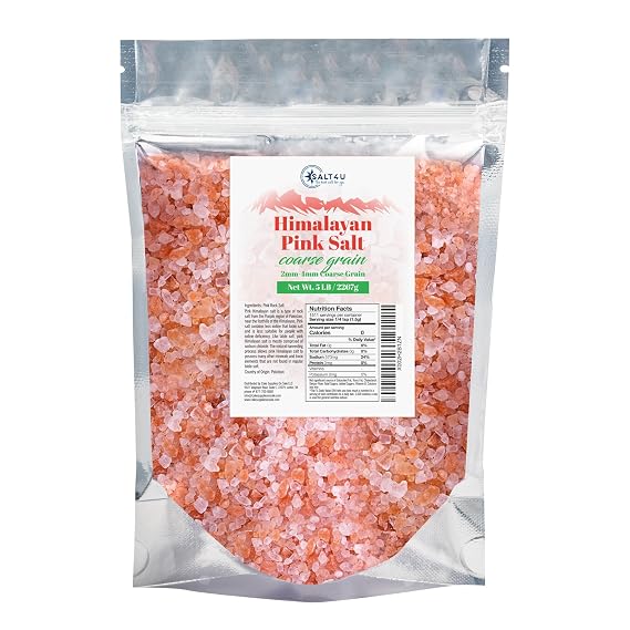 Premium Gourmet Himalayan Pink Salt, Coarse Grain 5 lb. Bag