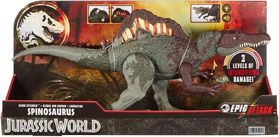 Jurassic Epic Attack Slash Attacking Spinosaurus Dinosaur Action Figure