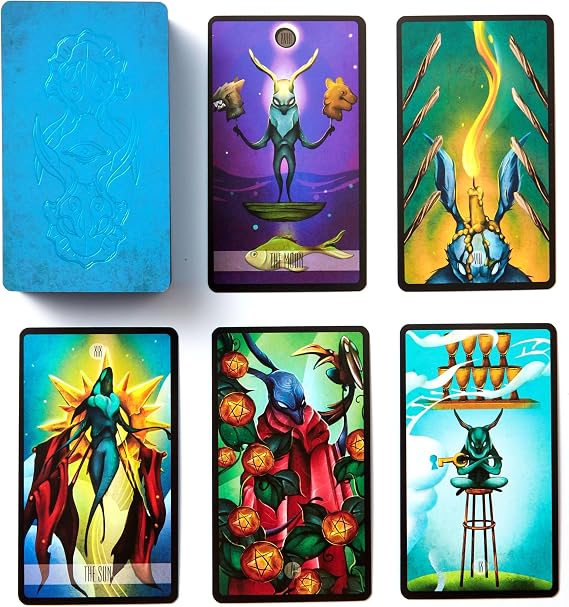 Witchy Cauldron Lepus Tarot Cards with Guidebook 78-Card Rabbit Tarot Deck for Beginners & Advanced Readers Stunning Artwork, Blue Foil Edges, Premium Gift Box (Special Edition)