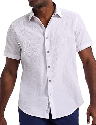 Robert Graham Mens Robert Graham Mens Piers Short Sleeve Button Down Woven Shirt