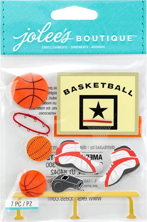 Jolee's Boutique Dimensional Stickers, Basketball