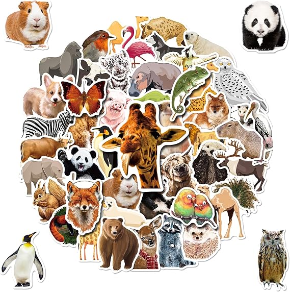 Cute Animal Water Bottle Stickers 200 Pcs Stickers for Kids Teens