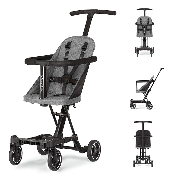 Dream On Me Coast Rider Lightweight Travel Stroller, 45 Lb Limit, Gray