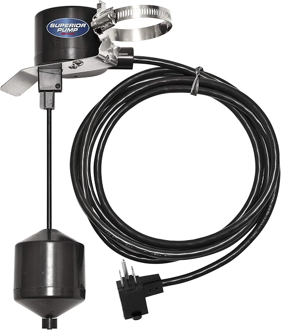 Superior Pump 92010 Vertical Float Switch , Black