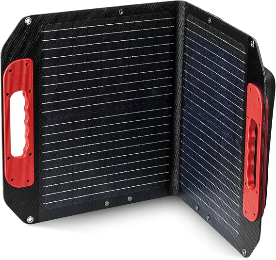 Orijinal Einhell solar panel 40 W (taşınabilir güneş enerjisi modülü, 40 W, katlanabilir, kamp ve dış mekan için, Einhell akülü enerji istasyonu aksesuarı, 1 x XT60 ve 1 x USB-C kablosu dahil)