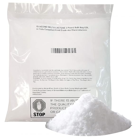 GLUCONO DELTA LACTONE POWDER 1 Pound Bulk Bag-GDL or Tofu Coagulant Food Grade aka Gluconolactone (GDL)