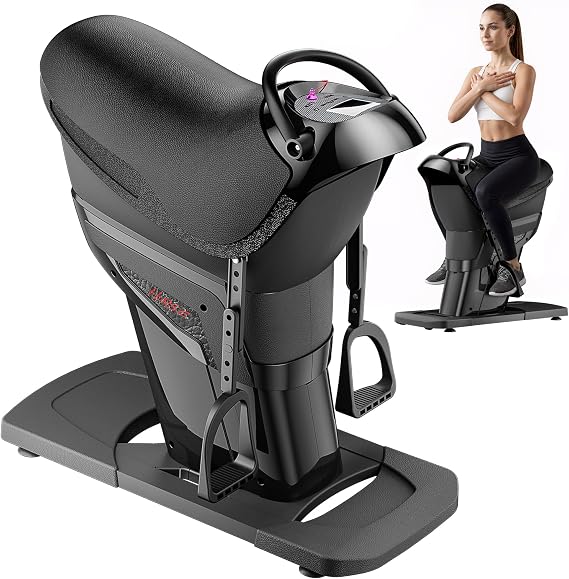 Electric Horse Riding Machine, 3D Simulation Abdominal Trainer with 20 Adjustable Speed Levels, LED Display & Bluetooth Speaker, Full Body Home Gym Exercise Equipment 5i14