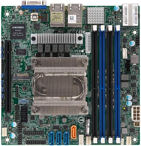 Supermicro M11SDV-8C-LN4F AMD Epyc 3251 8-Core Embedded Mini ITX Motherboard with Quad GbE LAN, IPMI