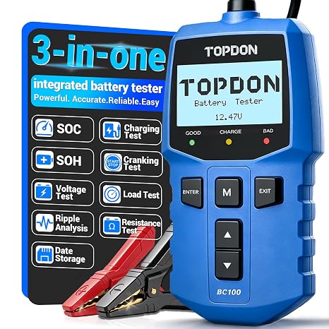 TOPDON BC100 Car Battery Tester 12V Automotive 100-2000 CCA Load Tester