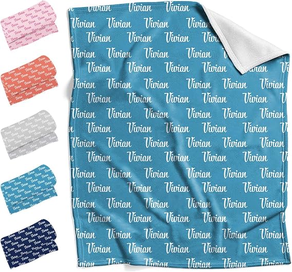 yky Custom Blanket with Name,Personalized Custom Blanket,Customized Blanket Personalized Throw Blankets for Kid (80x120cm/32''x47'')