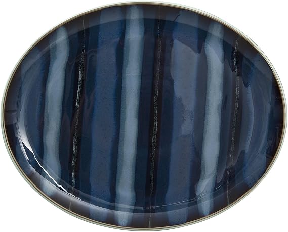 Denby USA Peveril Accent Oval Platter, Blue