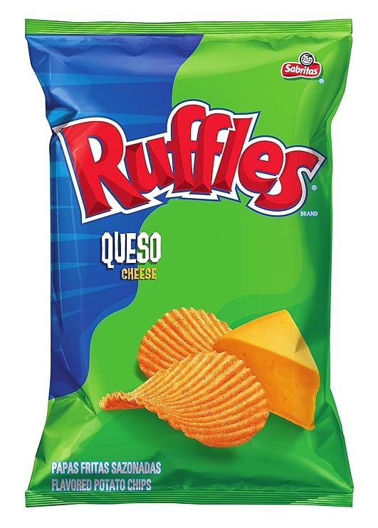 Ruffles Ridged Potato Chips, Queso, 8.5 oz