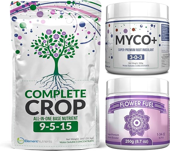 Complete Crop, Flower Fuel, Myco+ Bundle- Element Nutrients Expert Schedule