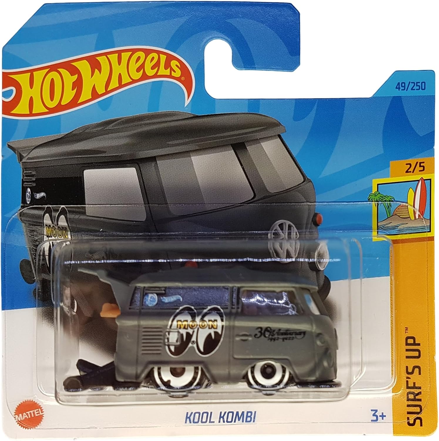 Hot Wheels - Kool Estate - Surfs Up 25 - HKK80 - Kısa Kart - Mooneyes - VW Volkswagen - Gri - Mattel 2023