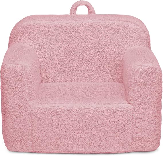 Delta Children Cozee Sherpa Chair, foam, Pink