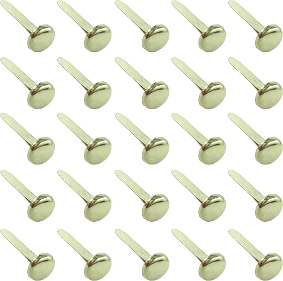 Clipco Paper Fasteners Medium 3/4-Inch Brass Plated (100-Pack)