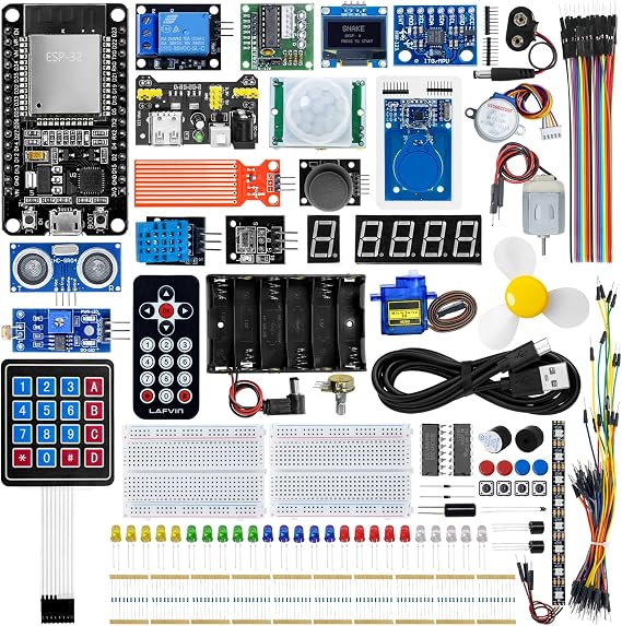 LAFVIN ESP32 Ultimate Starter Kit, WiFi IoT Development DIY Electronics Project Kit with Tutorial, Complete STEM IoT Programming Learning Kit for Beginners