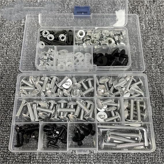 Bodywork Kits For H-ONDA CBR125R CBR400R CBR500R CBR600RR CBR250R CBR250RR CBR300R CBR600F Motorcycle Fairing Bolts Nuts Kit Fastener Clips Screw parts(Silver)