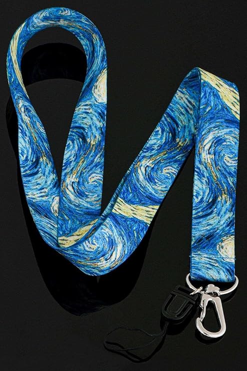 Van Gogh Star Night Name Badge Neck Lanyard Phone Strap - ASK0011