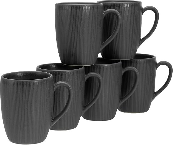 CreaTable, 17872, Vesuvio Black Series, Tableware Set, 6 Piece Glass Set.