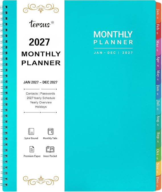 2027 Planner-2027 Monthly Planner, Jan 2027-Dec 2027, 9" x 11"