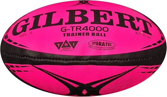 Gilbert G-TR4000 Rugby Training Ball - Fluoro Pink, Size 5