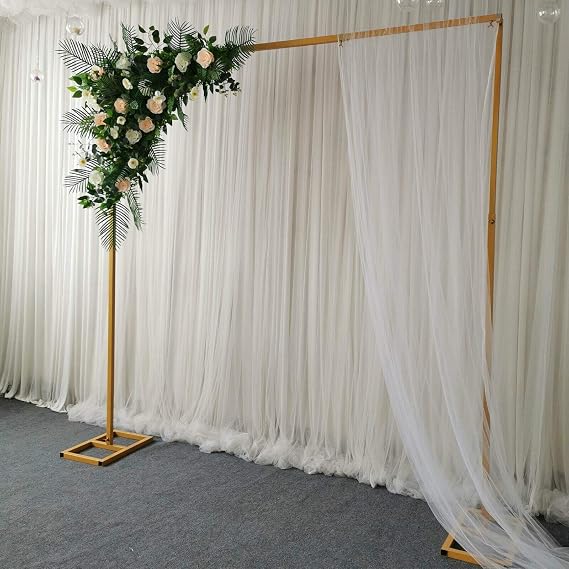 Kaibrite Metal Square Arch Wedding 9.8 Feet Tall, Background Decorative Frame, for Birthday Party, Baby Shower, Photo Background Decoration
