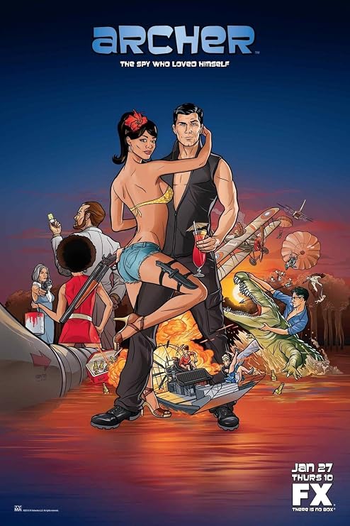 Da Bang Archer TV Show Poster FX Adult Swim 24x36inch