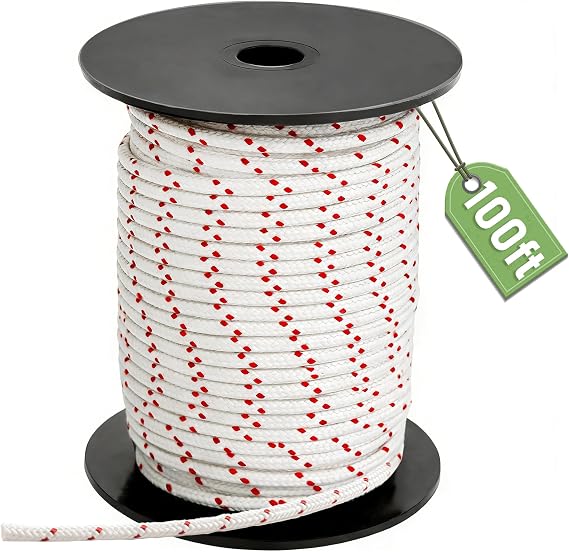 Pull Cord Rope 100ft x 1/8"(3mm) Starter Rope for Small Engine