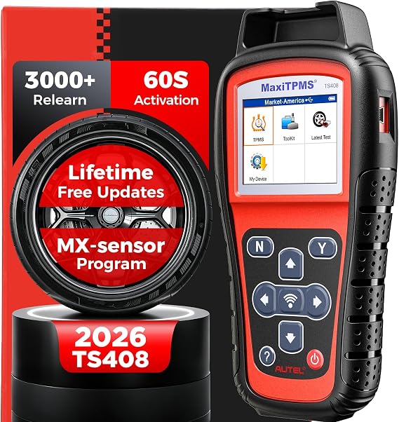 Autel MaxiTPMS TS408 TPMS Programming Tool, Relearn Activate All Sensors
