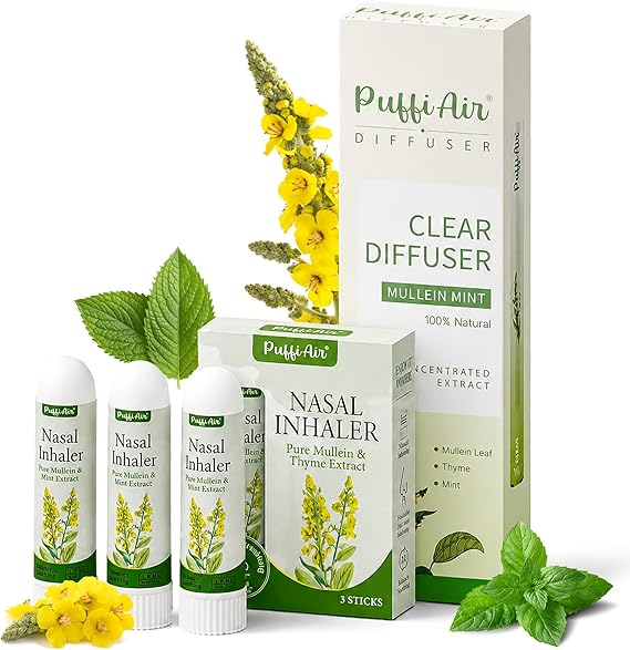 PUFFIAIR Mullein Bundle: Flavored Air Diffuser + 3-Pcs Sticks