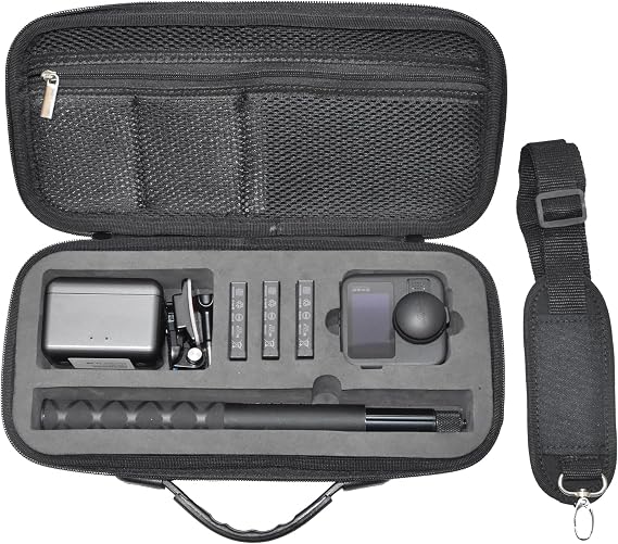Carrying Case for GoPro Max 2 | with Shoulder Belt, Flexible Handle, Pocket, Hard Shell, Anti Drop
