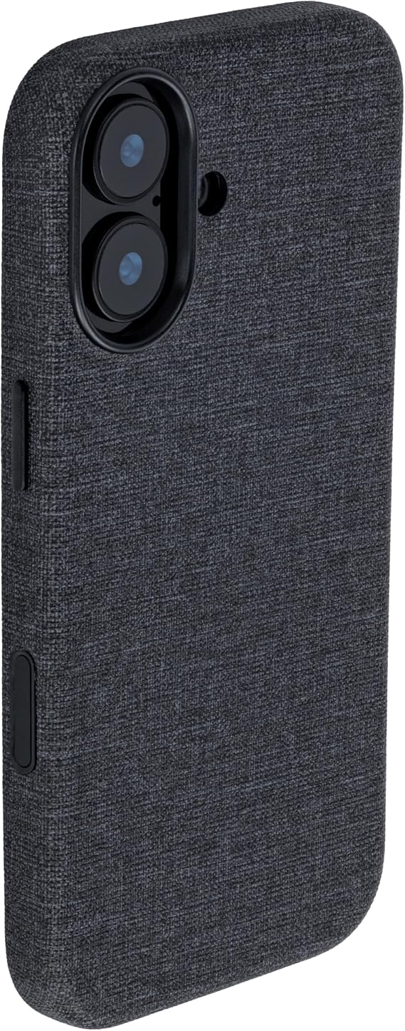 Dockem Faux Leather Case for iPhone 17 Compatible with MagSafe, with Capacitive Camera Control Button (MSVL, Charcoal Black)