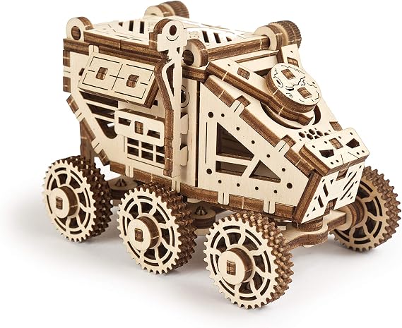 UGEARS Science STEM Mars Rover, DIY Engineering Activity, STEAM School Project, Mechanical Wooden Puzzle, Eco Building 3D Toy, Educational Gift for Kids & Teen, Boy Girl, Self-Assembly Craft Kit