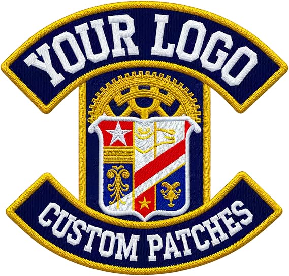 Custom Embroidered Patches Personalized Logo, Image, Text Iron-On, Sew-On, or Hook & Loop Sizes 2" to 11" Patch for Clothing, Hats, Backpacks, Bags, Military, Business, Uniform