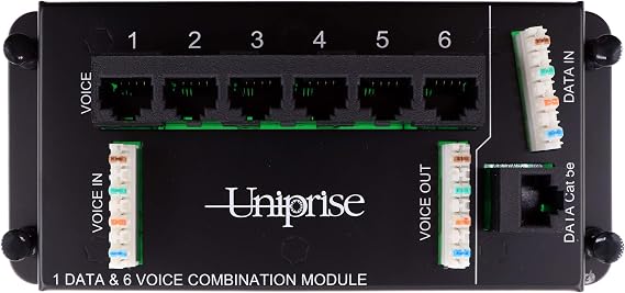 Commscope Uniprise UNMDU-CDM-1D/6T CC0061994 (6) Voice & (1) Data - Home Automation Wiring Patch Panel Module. Fits SMC MDU Enclosures.