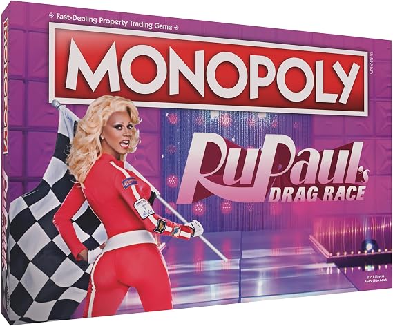 Monopoly RuPauls Drag Race | Officially Licensed Collectible Board Game | Play as Checkered Flag, Lipstick, Roll of Duct Tape, and More | Based On Hit Reality TV Series for 6 Players