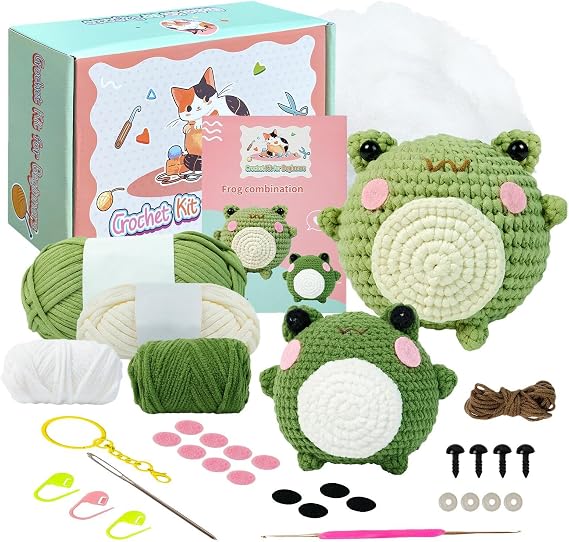 Crochet Kit Beginners, Crochet Hook Set, Complete Crochet Set, Yarn for Crochet, Complete Crochet Kit for Beginners Crochet Supplies for Amigurumi, 6.1x3.03x9.45in