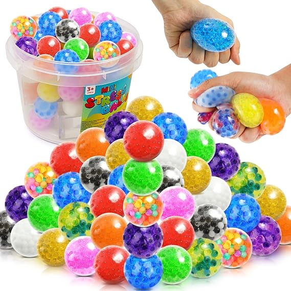 Squishy Stress Balls Fidget Toys - 72 Pack Bulk Toys Squishy Ball