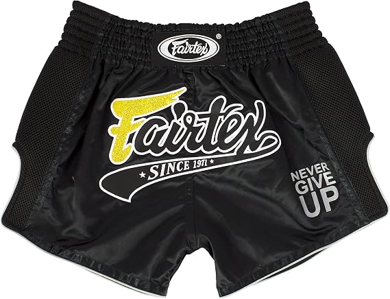 Fairtex Slim Cut Muay Thai Boxing Shorts - BS1708 (Black, XX-Large)
