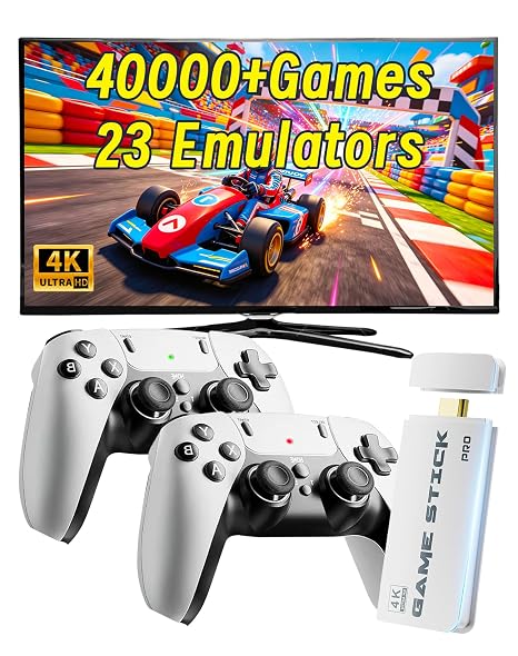 ATGSZVL Retro Gaming Console Stick Pro, 40,000+ Video Games with 4K HDMI