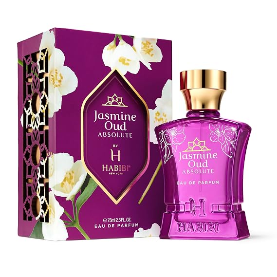 Jasmine Oud Absolute Eau de Parfum for Women 75 ml | Made in USA. Long lasting Arabian perfume for women with jasmine, oud, tonka bean and warm woody notes.