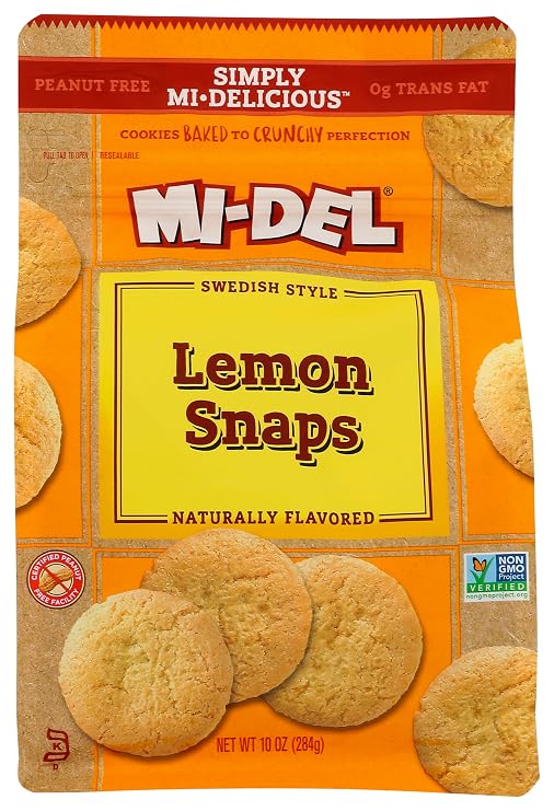 Midel, Cookies Lemon Snaps, 10 Ounce