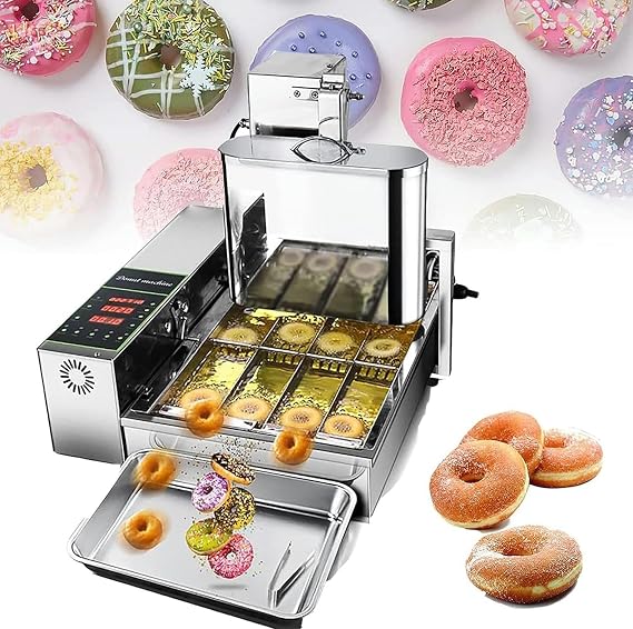 Automatic Donut Maker Machine, Commercial Donuts Making Machine, Frying mini Donuts Maker, Adjustable Thickness 304 Stainless Steel(220v)