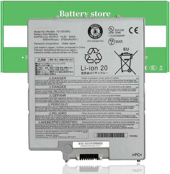 (High-capacity) FZ-VZSU88U FZ-VZSU84U Laptop battery For Panasonic Toughpad FZ-G1 FZG1 series Tablet PC Battery FZ-G1A FZ-G1B FZ-G1C FZ-G1F FZ-G1J FZ-G1K FZ-G1L FZ-G1M FZ-G1N (10.8V 8700mAh/94Wh)